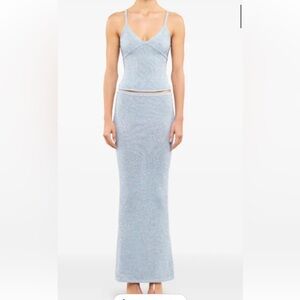 Asta Resort light blue sequin skirt skirt